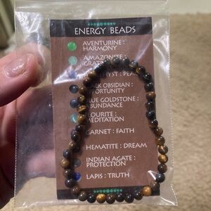 Tiger Eye and Lapis Energy Bead Bracelet
